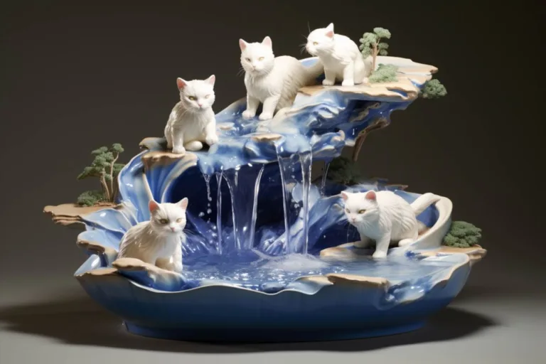 Keramická fontána pro kočky